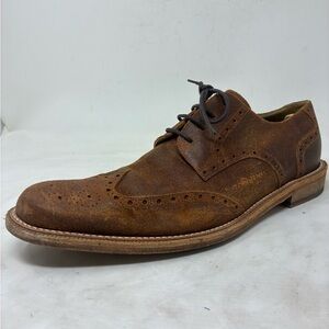 Billy Reid Distressed Brown Leather Derby Shoes